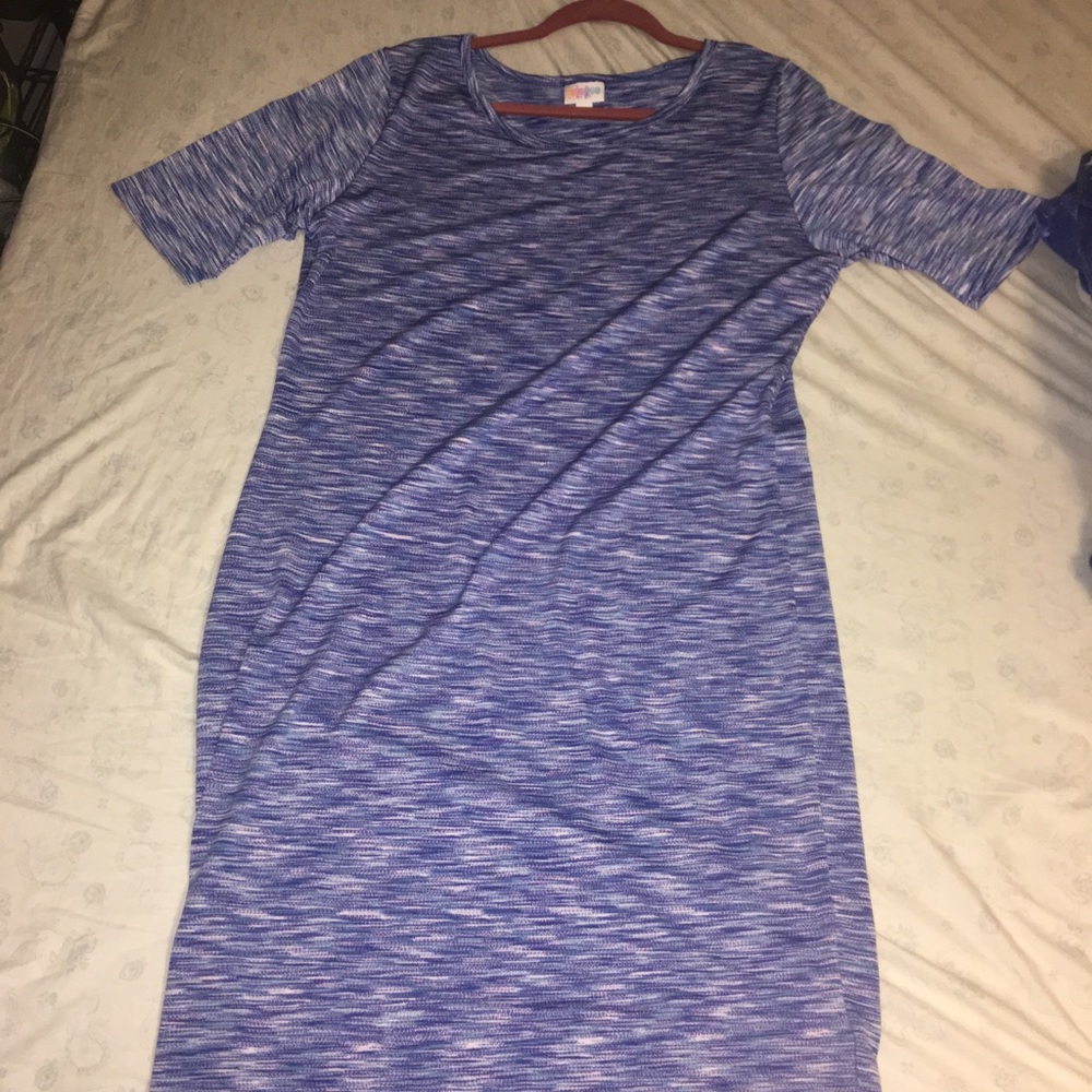 Lularoe 2XL Julia. Lavender, blue and white. Used.